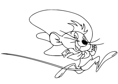 Speedy Gonzales with Sylvester Coloring Page - Free Printable Coloring ...