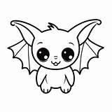 Cute Baby Bat Coloring Pages Outline Sketch Drawing Vector Easy  sketch template