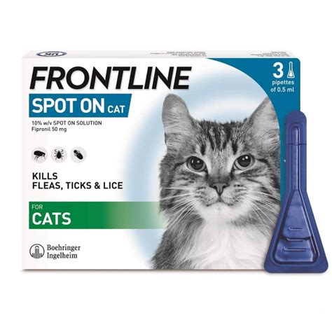 Frontline (fipronil) Spot On For Cats Flea Treatment, 04/30/2024