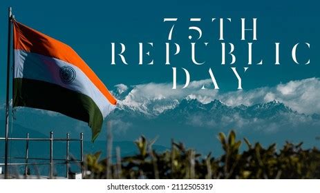 75th Republic Day Indian Flag: ilustrações stock 2112505319 | Shutterstock