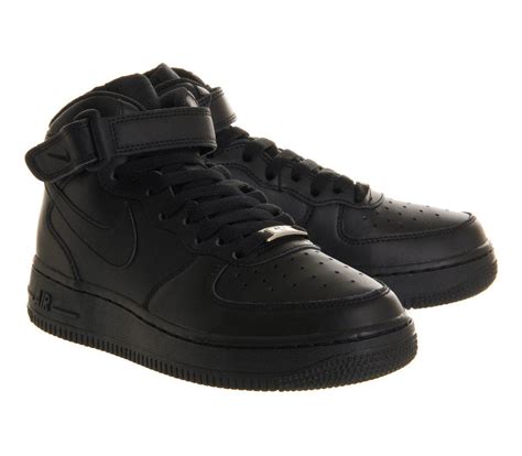 Nike Air Force Mid '07 Leather High-Top Sneakers in Black - Lyst