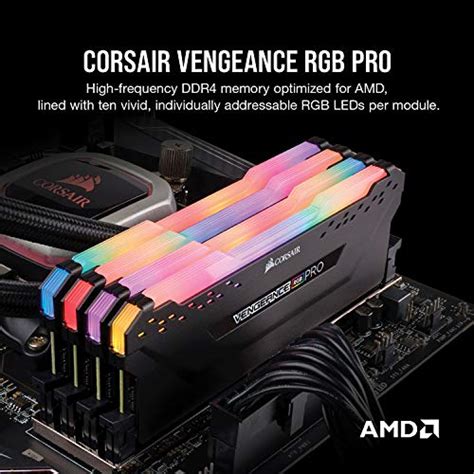 Corsair Vengeance RGB PRO, 32GB (2 x 16GB) DDR4-3600MHz CL18 AMD Optimized Memory