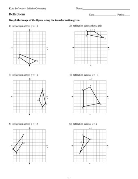 画像をダウンロード reflection across x and y axis worksheet 971801-Reflecting ...