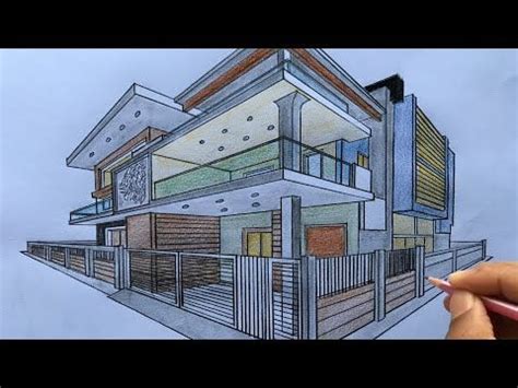 2 point perspective drawing house - Era Sams