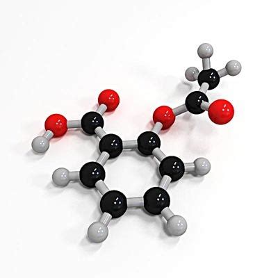 aspirin molecule structure 3d 3ds