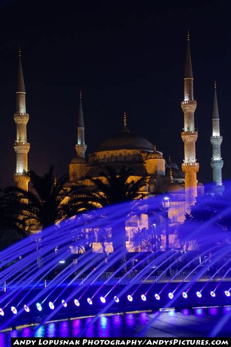 Blue Mosque at Night photo - Andy Lopušnak Photography photos at pbase.com