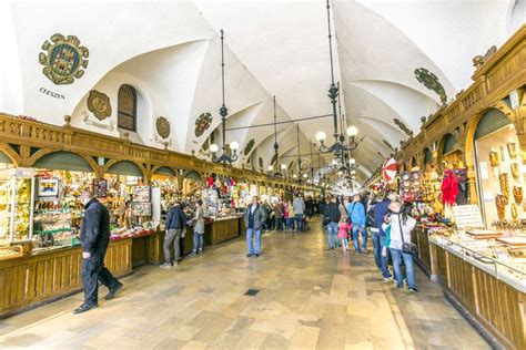 People Inside the Krakow Cloth Hall Sukiennice Editorial Stock Image ...