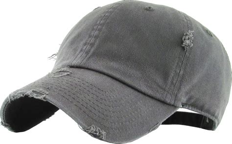 Washed Solid Vintage Distressed Cotton Dad Hat Adjustable Baseball Cap Polo Style - Walmart.com