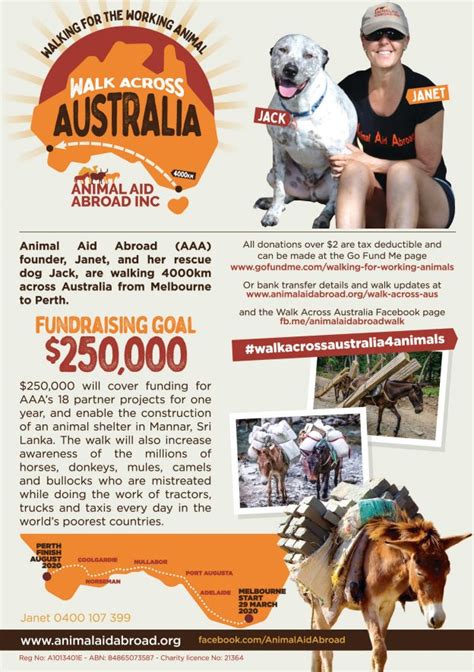 Founder of Working Animal Charity to Walk Across Australia to Raise Funds and Awareness ...