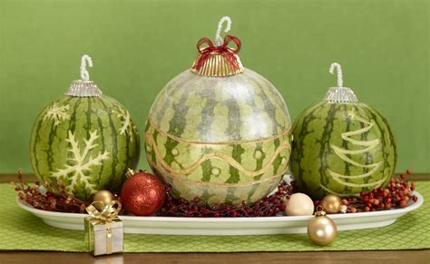 Watermelon Ornaments - Watermelon Board | Watermelon carving, Food carving, Candle carving