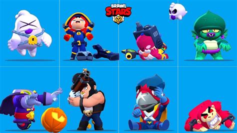 Brawl Stars Halloween Update All Skins Winning And Losing Animation - YouTube