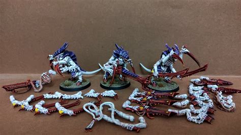 Warhammer 40k commission painted Tyranid Warriors all magnetized weapon set | eBay