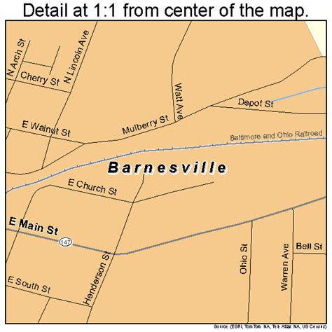 Barnesville Ohio Street Map 3903926