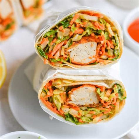 Vegan Buffalo Chicken Wrap with Herbed Tahini Ranch - Earthly Provisions