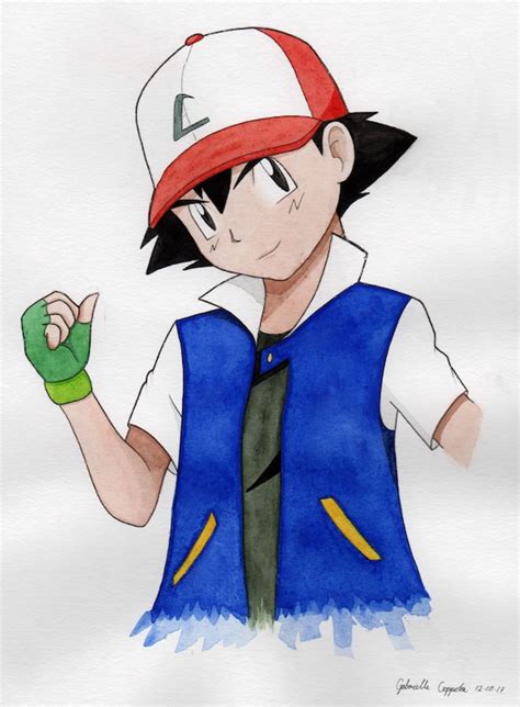 Ash Ketchum original Pokemon fan art unique style classic | Etsy