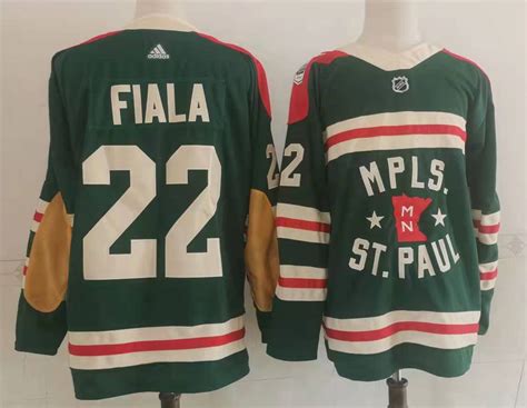 Men's Minnesota Wild #22 Kevin Fiala 2022 Navy Native American Heritage Day Stitched Jersey