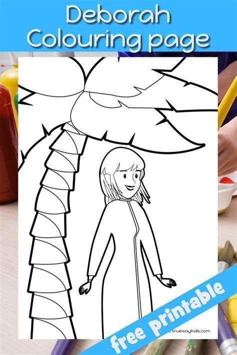 Deborah under a palm tree. - Free Bible lesson for under 5s - Trueway Kids #freeprintable # ...