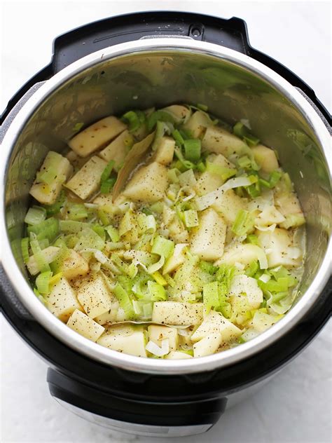 Instant Pot Potato Leek Soup with Spinach and Parmesan - Yay! For Food