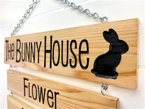 Bunny House Sign Bunny Name Sign Bunny Hutch Sign Custom - Etsy