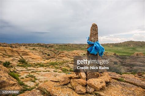 Ovoo At Chuluun Sum Rock Temple Ruins Gobi Desert High-Res Stock Photo - Getty Images