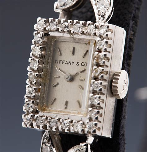 Tiffany and Co. Platinum Diamond Cocktail Wristwatch at 1stDibs