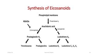 Eicosanoids- Chemistry and function | PPT