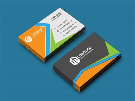 modern professional business card mockup PSD file free download