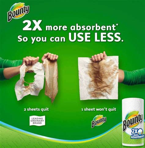 Bounty Paper Towel Comparison Ad - Swipe File