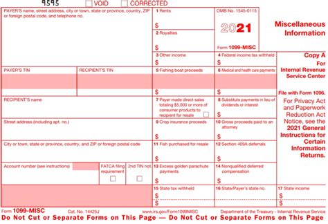 1099 Misc Printable Template Free