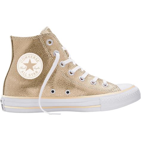 Converse Chuck Taylor All Star Stingray Metallic Hi Top Light Gold (Women's) | Musician's Friend