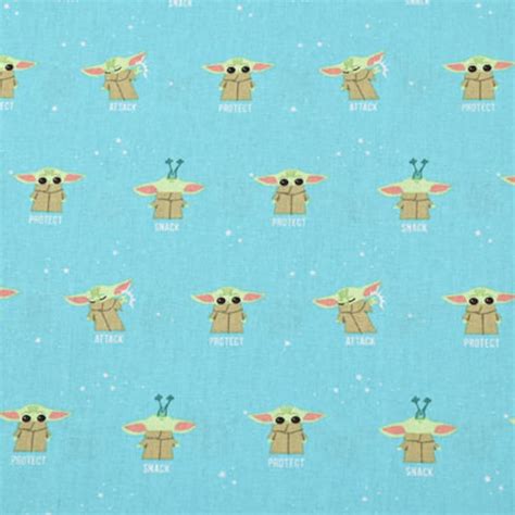 Baby Yoda Fabric Star Wars Fabric Cartoon Fabric Cotton Fabric by the Half Yard - Etsy