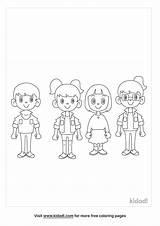 Free Three Girls And A Boy Coloring Page  Printables sketch template