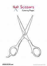 Scissors Coloring Pages For Kids – Free Printable  Art & Craft sketch template