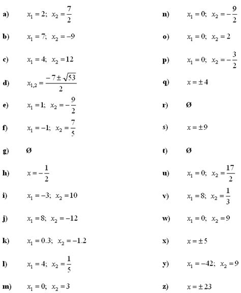 Quadratic Equation Questions with Solutions