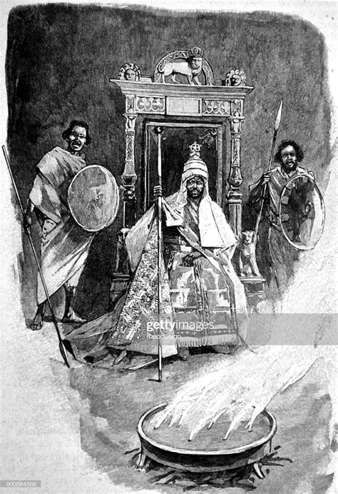 African king sits on the throne - 1896 | African, Stock illustration ...