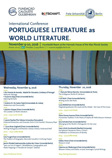 International Conference - "Portuguese Literature as World Literature ...