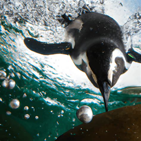 Penguin Swimming Underwater · Creative Fabrica