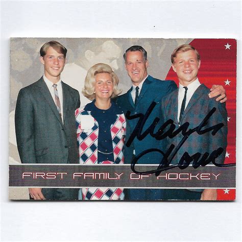 Mark Howe Autographed First Family of Hockey Card - NHL Auctions