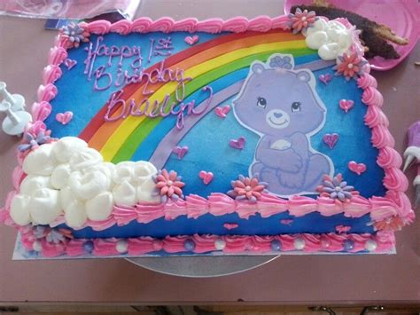 Care bear cake | Care bear cakes, Care bear birthday, Bear cakes