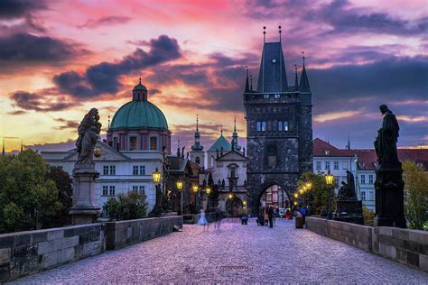 Charles Bridge Sunrise Photograph by Andrei Dima | Fine Art America