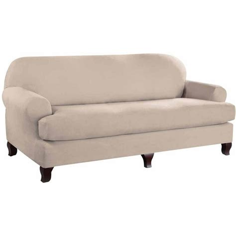 Serta Stretch Fit Microsuede Slipcover, Sofa, 2-Piece T Cushion ...