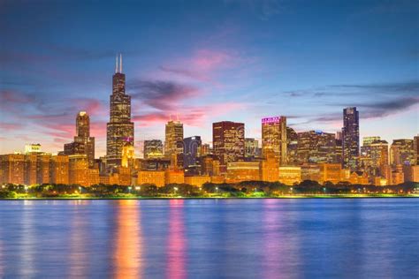 Chicago, Illinois, USA Lakefront Skyline Stock Photo - Image of place, landscape: 118703666