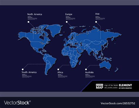 Grand world map graphic element Royalty Free Vector Image