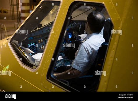 The cockpit of an Airbus A321 aircraft during pre flight checks, on the ...