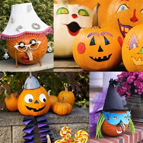 Calabazas creativas y divertidas para Halloween | Decorar calabazas halloween, Calabazas de ...