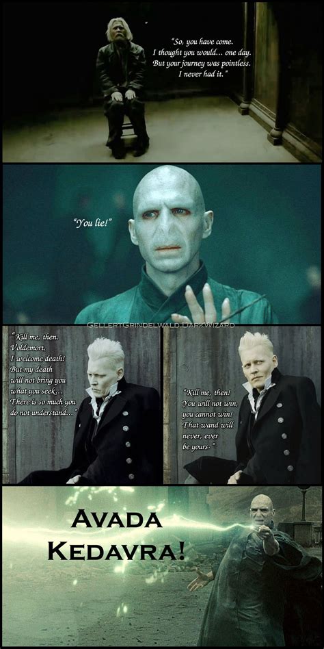 When Voldemort meets Grindelwald in Nurmengard and questions him about the Elder Wand. The ...