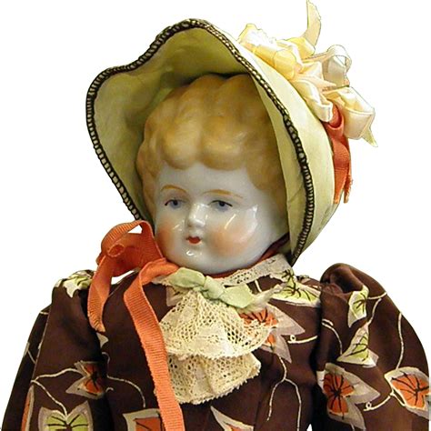 Beautiful Antique German Porcelain Doll with Center Part Blonde Hair from bluebonnethillantiques ...