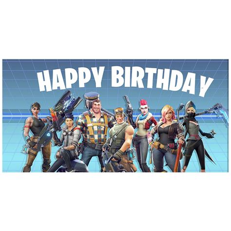 Fortnite Happy Birthday Poster Banner | Party Celebration, Backdrop