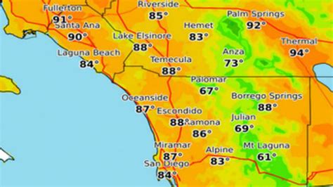 Weekend temperatures in Southern California could be 20 degrees above normal