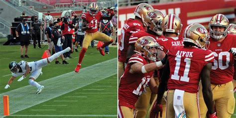 49ers wide receiver Brandon Aiyuk hurdles for touchdown, shows signs of ...